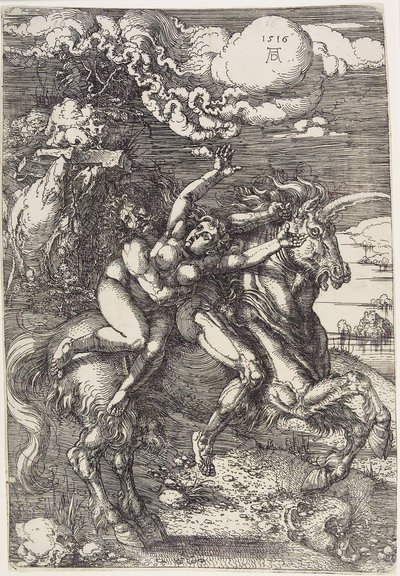Yksisarvisen sieppaus tekijältä Albrecht Dürer