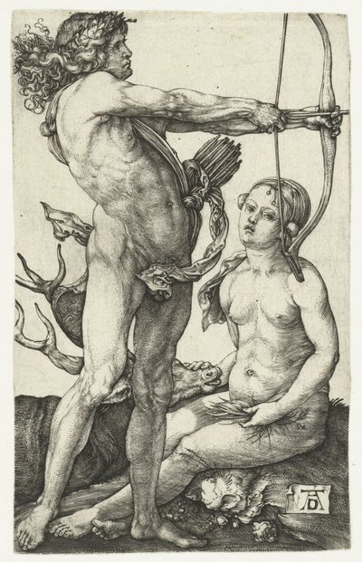 Apollo ja Diana tekijältä Albrecht Dürer or Duerer