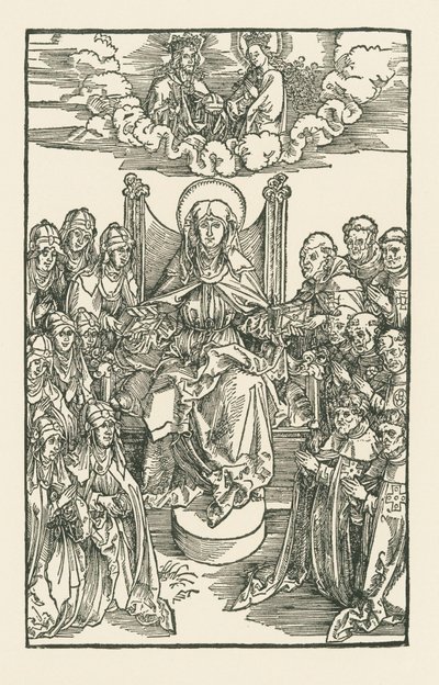 Birgitta nunnien ja munkkien ympäröimänä tekijältä Albrecht Dürer or Duerer
