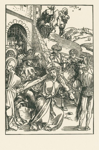 Kristus kantaa ristiä, noin 1500 (puupiirros) tekijältä Albrecht Dürer or Duerer