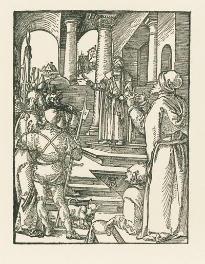 Kristus Pilatuksen edessä, noin 1508-09 (puupiirros). tekijältä Albrecht Dürer or Duerer