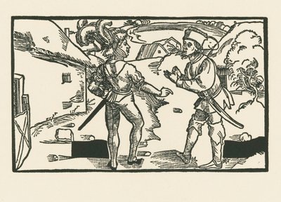 Clinia ja Syrus, noin 1492-93 (puupiirros). tekijältä Albrecht Dürer or Duerer