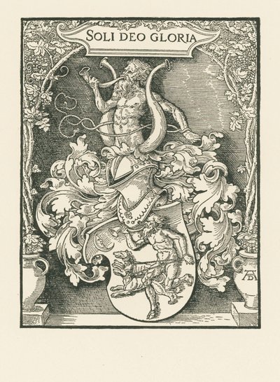 Johann Tscherten vaakuna, noin 1518 (puupiirros). tekijältä Albrecht Dürer or Duerer