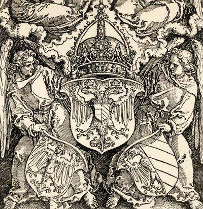 Germaanisen valtakunnan vaakuna, Albrecht Durer (1471-1528), kaiverrus, Saksa tekijältä Albrecht Dürer