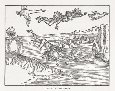 Daedalus ja Icarus tekijältä Albrecht Dürer