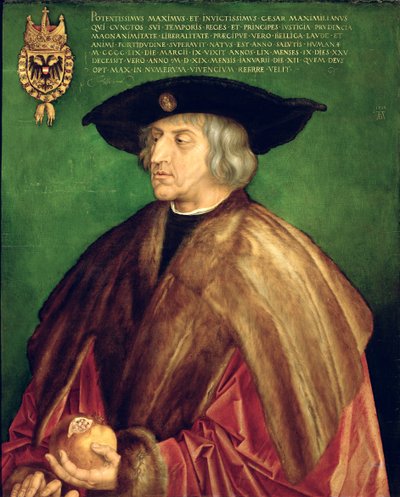 Keisari Maximilian I (öljy paneelissa) tekijältä Albrecht Dürer
