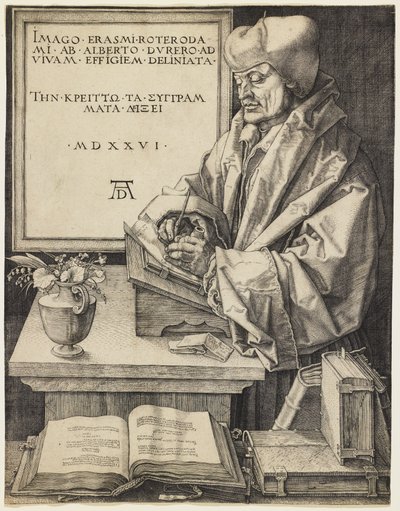 Erasmus Rotterdamilainen tekijältä Albrecht Dürer
