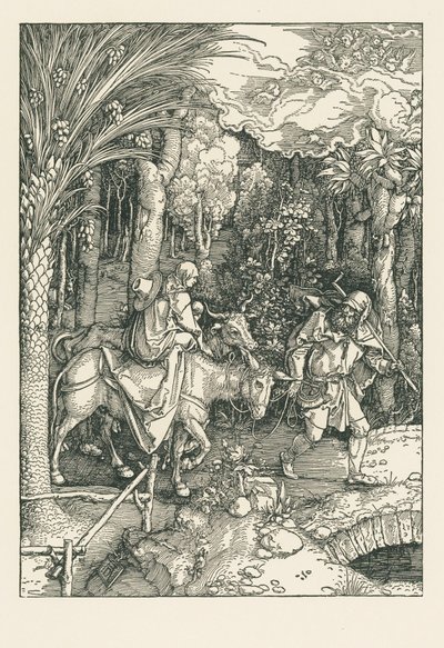 Pako Egyptiin, noin 1504 (puupiirros) tekijältä Albrecht Dürer or Duerer