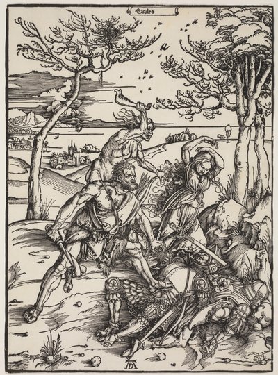 Hercules Conquering Cacus, n.1496 (puupiirros) tekijältä Albrecht Dürer