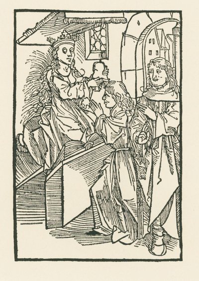 Kuvitus "Oratio Cassandre Venete" -kirjan nimiölehden kuvitus. tekijältä Albrecht Dürer or Duerer