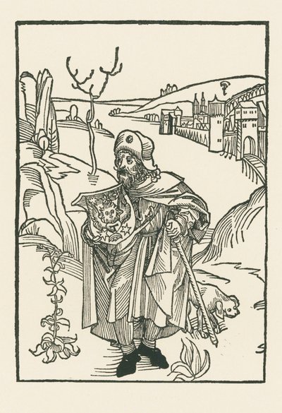 Jean Charlier de Gerson pyhiinvaeltajana tekijältä Albrecht Dürer or Duerer