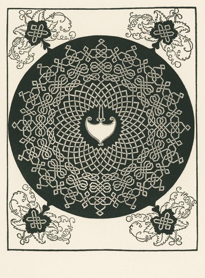 Solmu, jossa on sydämenmuotoinen keskiosa ja kulmikas kuvio. tekijältä Albrecht Dürer or Duerer