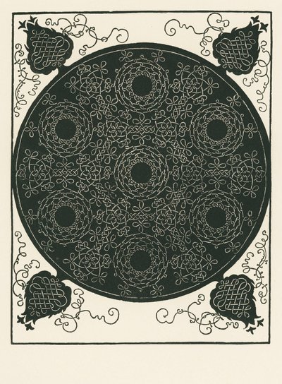 Solmu, jonka keskellä on pieni musta ympyrä, joka toistetaan kuusi kertaa. tekijältä Albrecht Dürer or Duerer