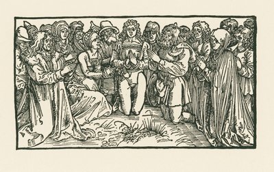 Miehet ja naiset rukoilemassa tekijältä Albrecht Dürer or Duerer