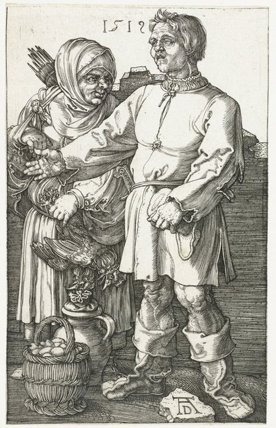 Talonpoikapariskunta markkinoilla tekijältä Albrecht Dürer or Duerer