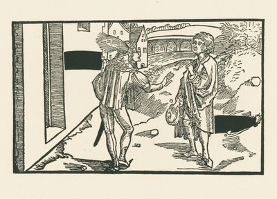 Phaedria ja Parmeno, noin 1492-93 (puupiirros). tekijältä Albrecht Dürer or Duerer