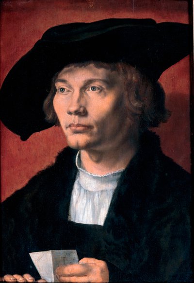 Bernhard von Reesenin muotokuva, taiteenkeräilijä ne en 1490 - Bernhard von Reesenin muotokuva - Albrecht Durerin (1471-1528) maalaus Öljy puulle 1521 (45,5x31,5 cm) - Valtion taidegalleria, Dresden tekijältä Albrecht Dürer