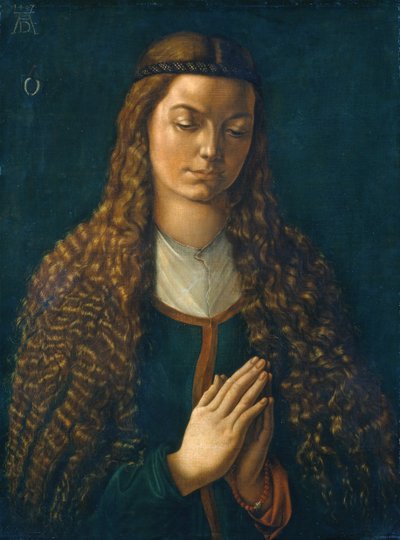 Nuoren naisen muotokuva hiukset alaspäin tekijältä Albrecht Dürer or Duerer