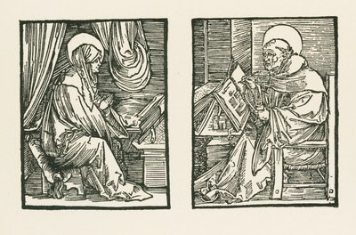 Pyhä Birgitta ja Pietari Almastrasta tekijältä Albrecht Dürer or Duerer