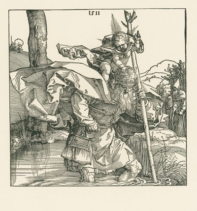 Saint Christopher tekijältä Albrecht Dürer or Duerer