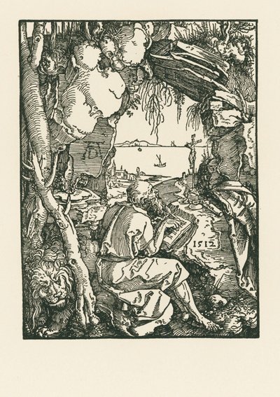 Pyhä Hieronymus luolassa tekijältä Albrecht Dürer or Duerer