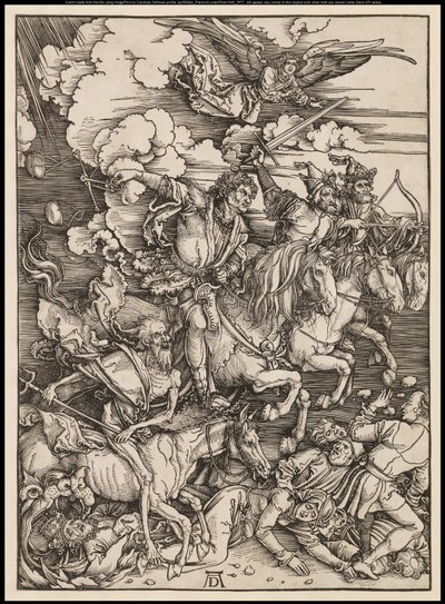 Maailmanloppu: Hevosmiehet tekijältä Albrecht Dürer or Duerer