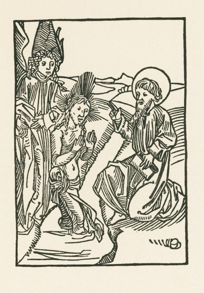 Kristuksen kaste Jordanissa tekijältä Albrecht Dürer or Duerer