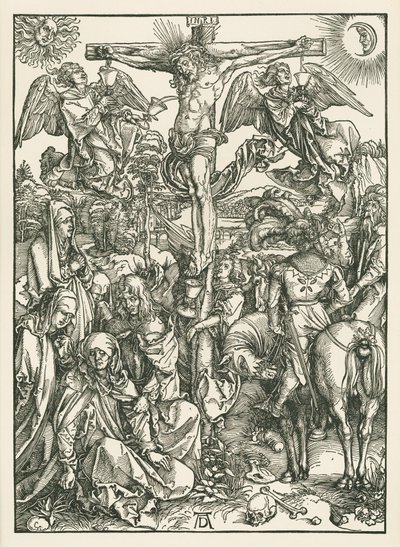 Ristiinnaulitseminen, noin 1498 (puupiirros) tekijältä Albrecht Dürer or Duerer
