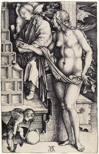 Unelma, n. 1500 (kaiverrus) tekijältä Albrecht Dürer