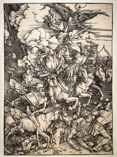 Apokalypsin neljä ratsumiestä tekijältä Albrecht Dürer or Duerer