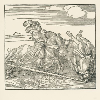 Saksalainen turnaus, noin 1517-18 (puupiirros). tekijältä Albrecht Dürer or Duerer