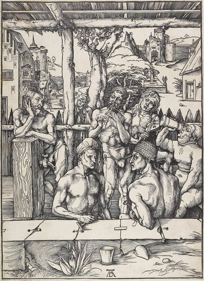 Miesten kylpylä, n. 1496-1497 tekijältä Albrecht Dürer