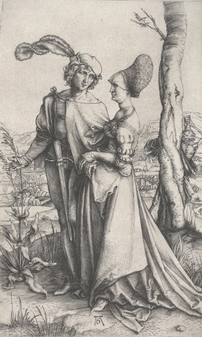 Promenade, n. 1496-1497 (kaiverrus) tekijältä Albrecht Dürer