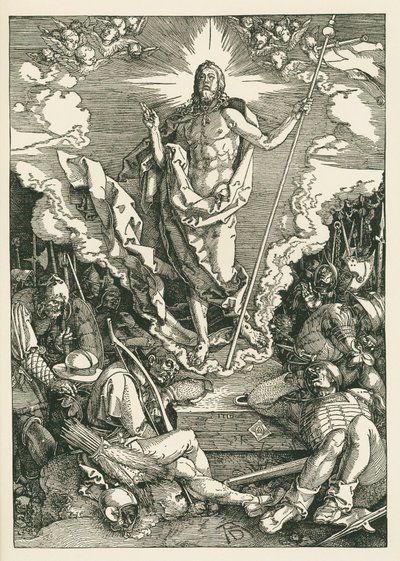 Kristuksen ylösnousemus tekijältä Albrecht Dürer or Duerer