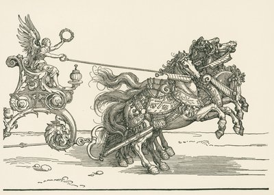 Pieni riemuvoittoauto tai Burgundin avioliitto tekijältä Albrecht Dürer or Duerer