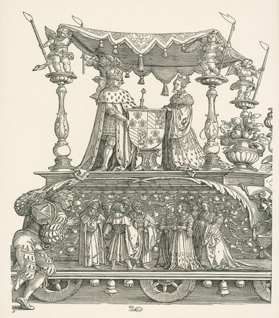 Pieni riemuvoittoauto tai Burgundin avioliitto tekijältä Albrecht Dürer or Duerer