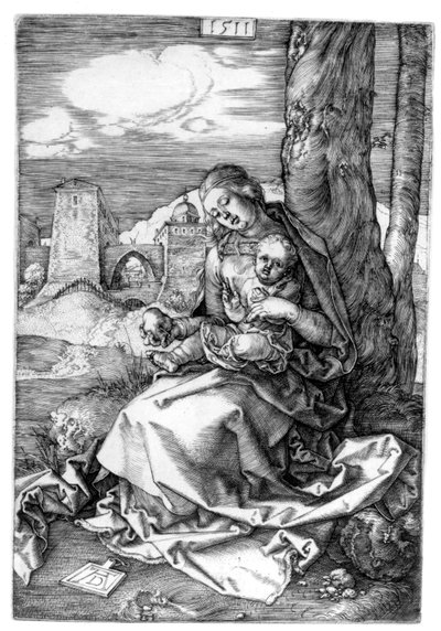 Neitsyt ja lapsi päärynän kanssa, 1511 tekijältä Albrecht Dürer