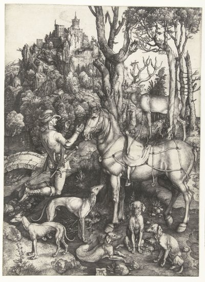 Pyhän Eustacen visio tekijältä Albrecht Dürer or Duerer