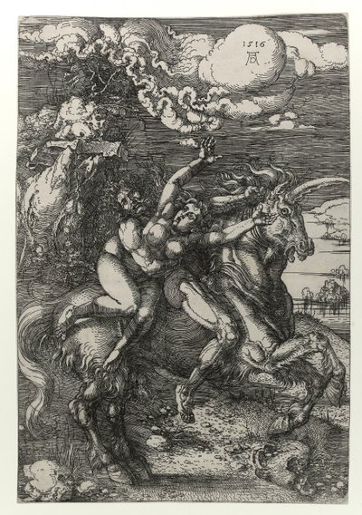 Yksisarvisen sieppaus tekijältä Albrecht Dürer
