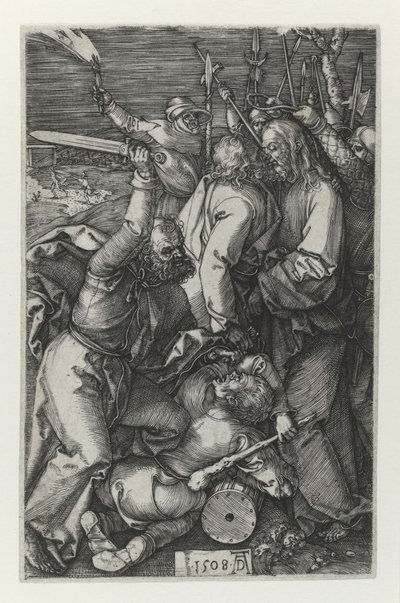 Kristuksen pidätys. 1508 tekijältä Albrecht Dürer