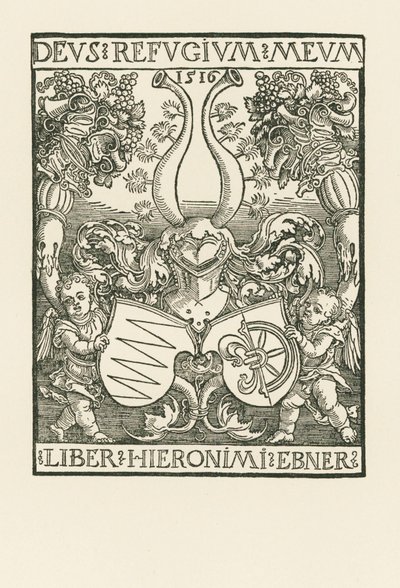 Hieronymus Ebnerin kirjakilpi. tekijältä Albrecht Dürer or Duerer