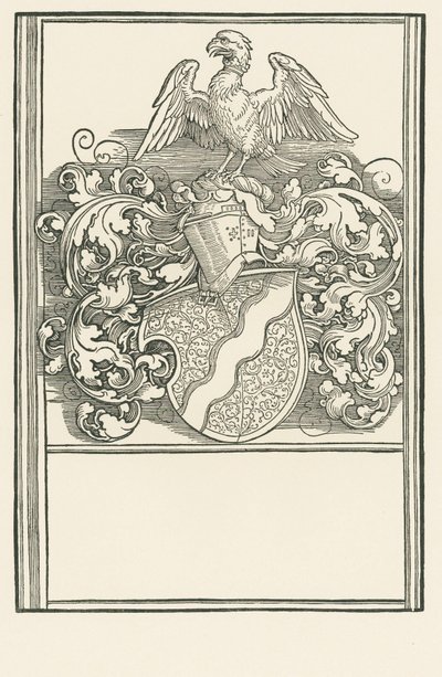 Michael Behaimin vaakuna, noin 1518-20 (puupiirros). tekijältä Albrecht Dürer or Duerer