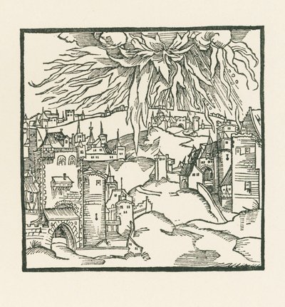 Sodoman ja Gomorran tuhoaminen tekijältä Albrecht Dürer or Duerer