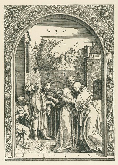 Joakimin ja Annen tapaaminen Golden Gatella tekijältä Albrecht Dürer or Duerer