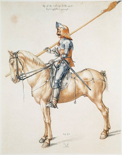 Aseritari Vesiväripiirros Albrecht Durerin alkuperäisestä tekijältä Albrecht Dürer
