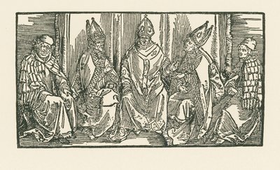 Kolme piispaa ja kaksi munkkia tekijältä Albrecht Dürer or Duerer