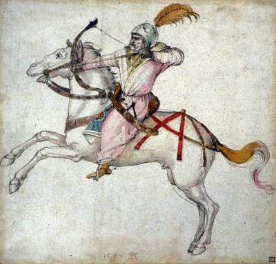 Hevosjousimies. Piirustus Albrecht Durer (1471 - 1528). tekijältä Albrecht Dürer