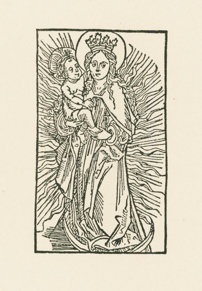 Neitsyt Maria auringossa tekijältä Albrecht Dürer or Duerer