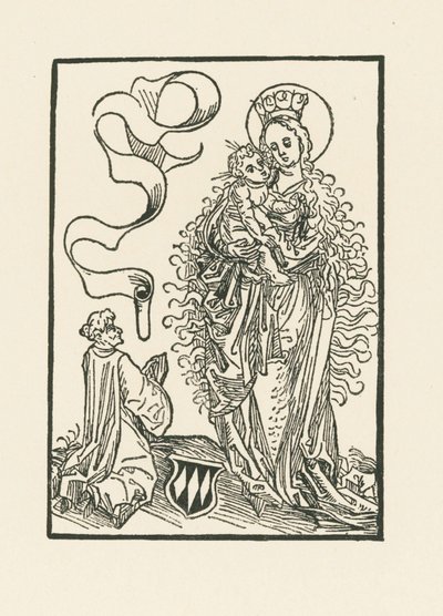 Albrecht von Bonstettenin palvoma Neitsyt Maria tekijältä Albrecht Dürer or Duerer