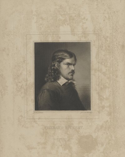 Friedrich Rueckertin muotokuva 1788-1866, 1840-luku. tekijältä Albrecht Fürchtegott Schultheiss